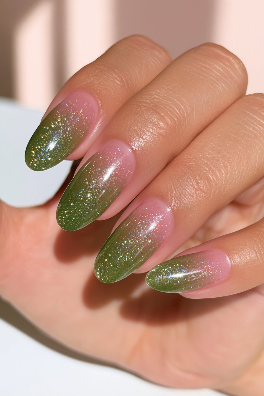 Sheer Peridot Jelly Nails