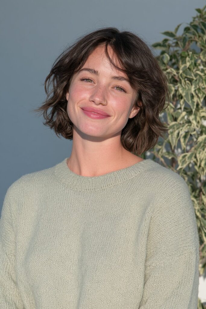 Short choppy wolf cut layers
