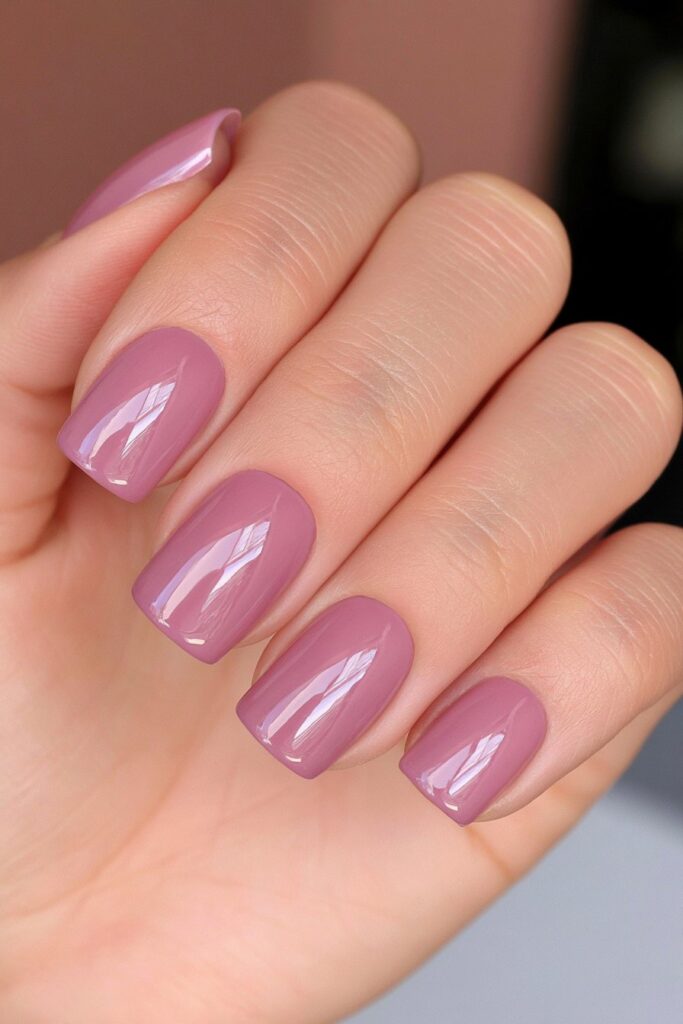 Smoky plum fall nails