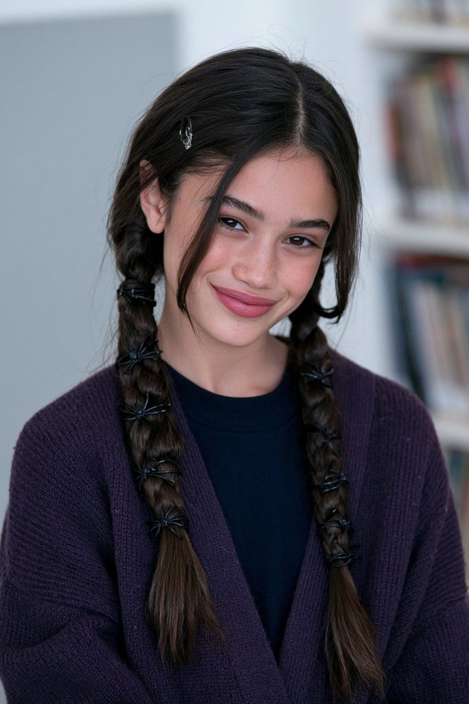 Spider braids with spooky rings