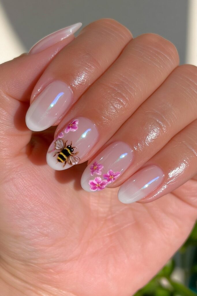 25 Back to School Acrylic Nails for Real Nail Art 8 Short oval acrylic minimalist nails