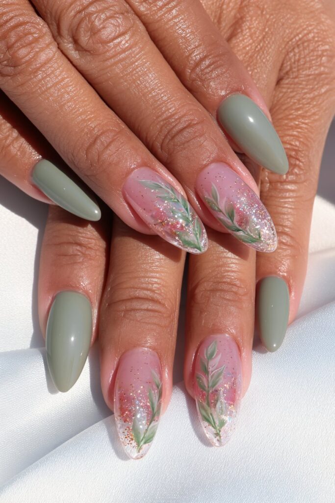 Tree bark textured nails