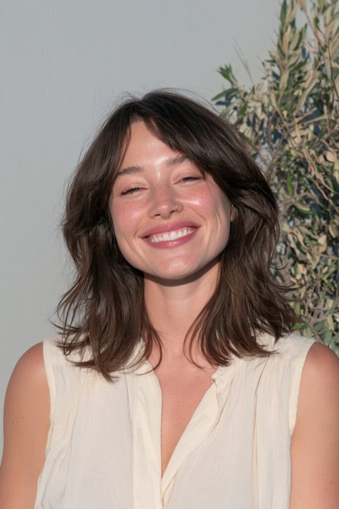 22 Wolf Cuts for Straight Hair with Volume and Texture 21 Wolf cut with blunt ends