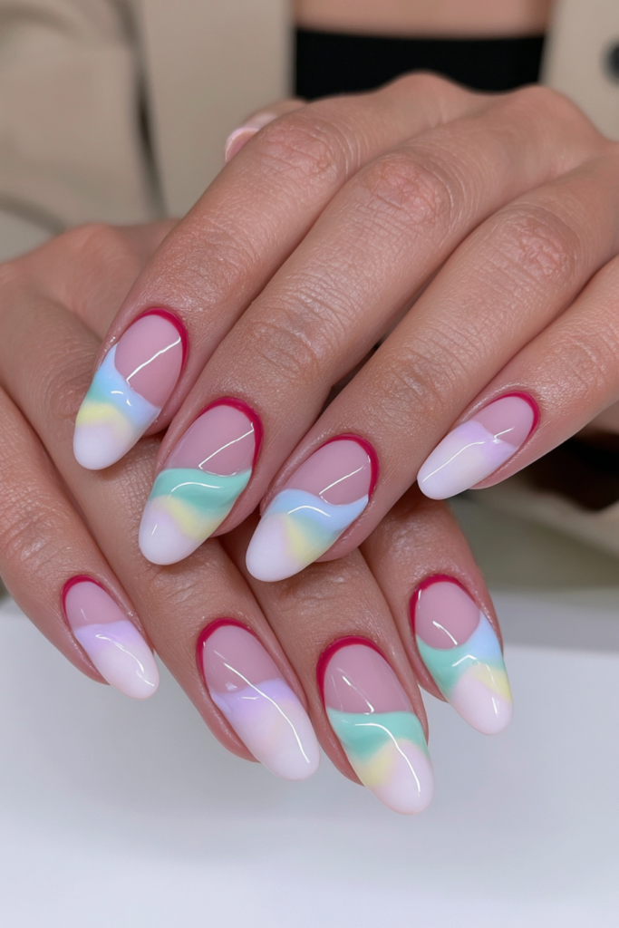Bubble bath 3D blob nails