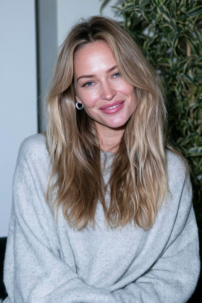Ashy chai root melt hair