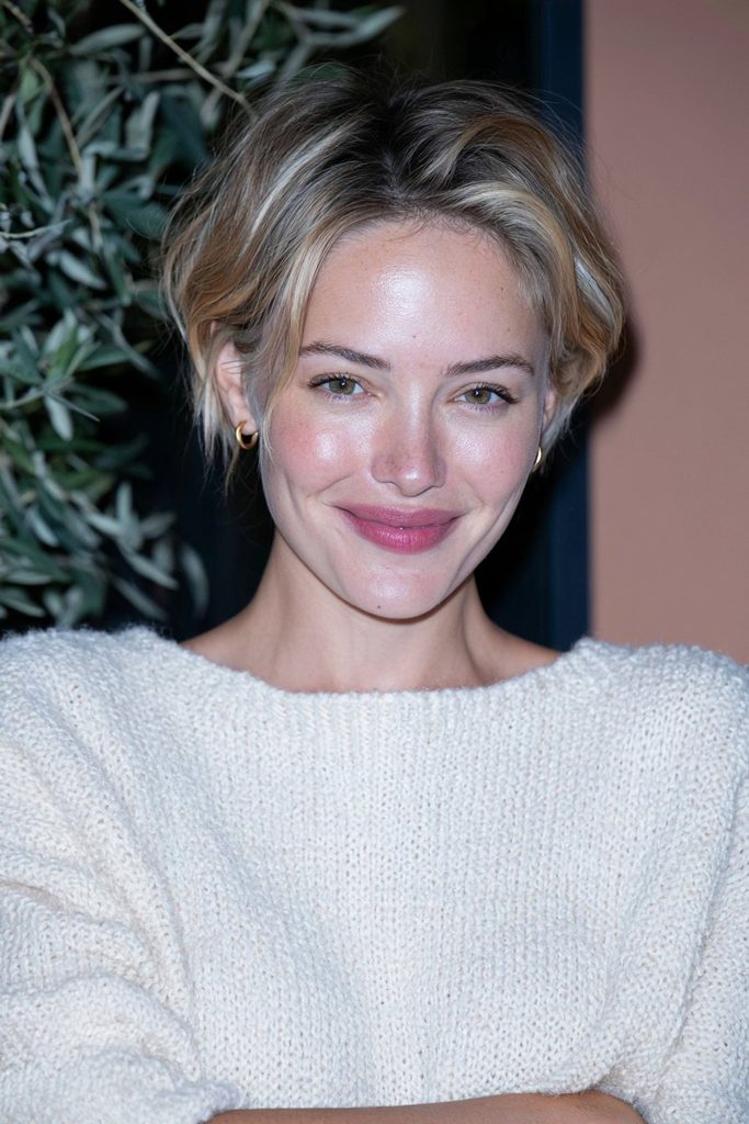 Balayage pixie bob hairstyle