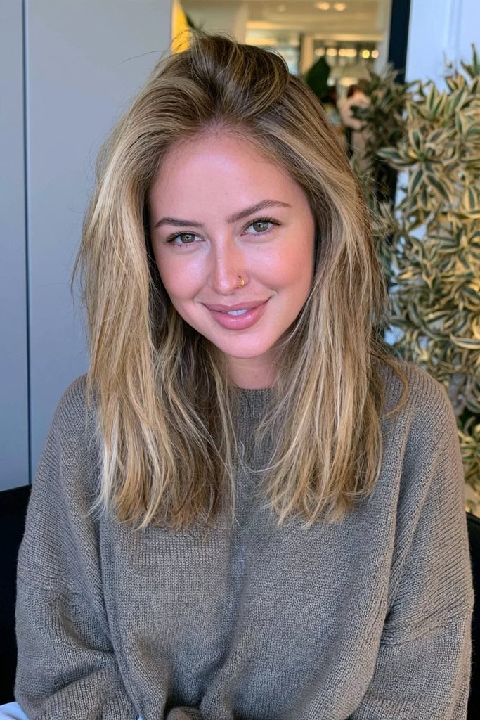 Chai latte lowlights hair