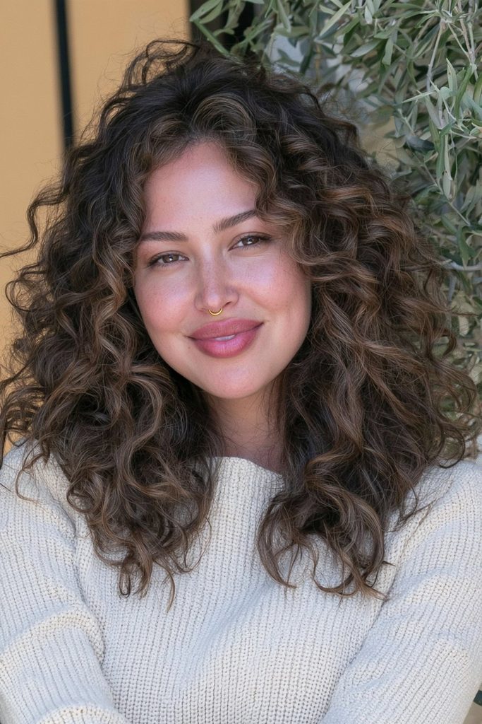 Chai latte curly hair color