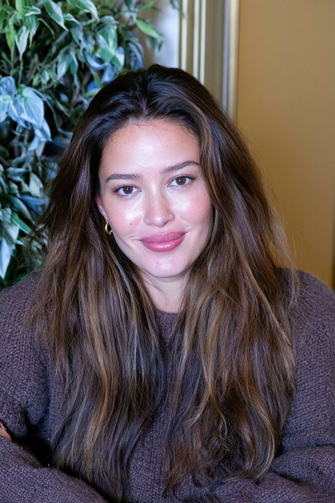 Chocolate chai balayage hair