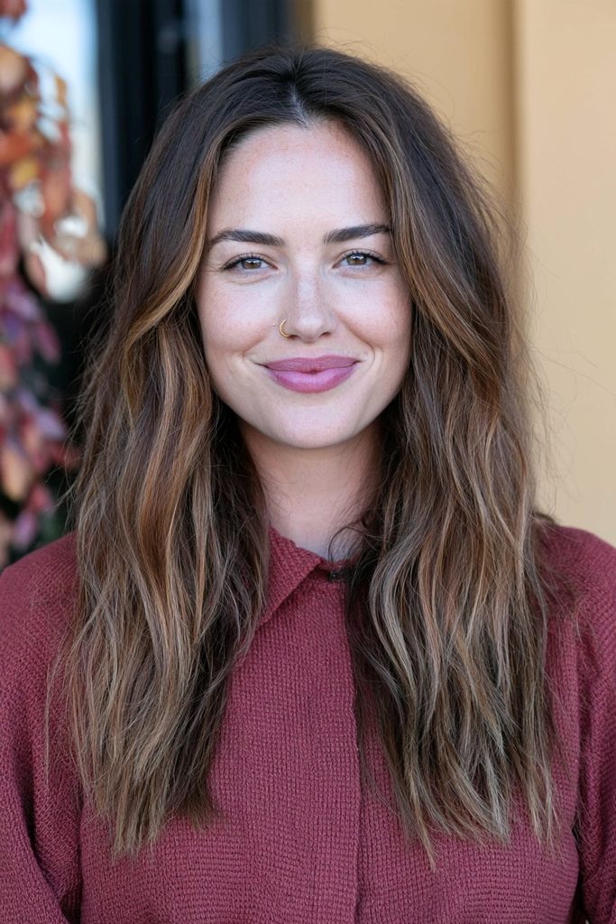 Cinnamon chai balayage hair