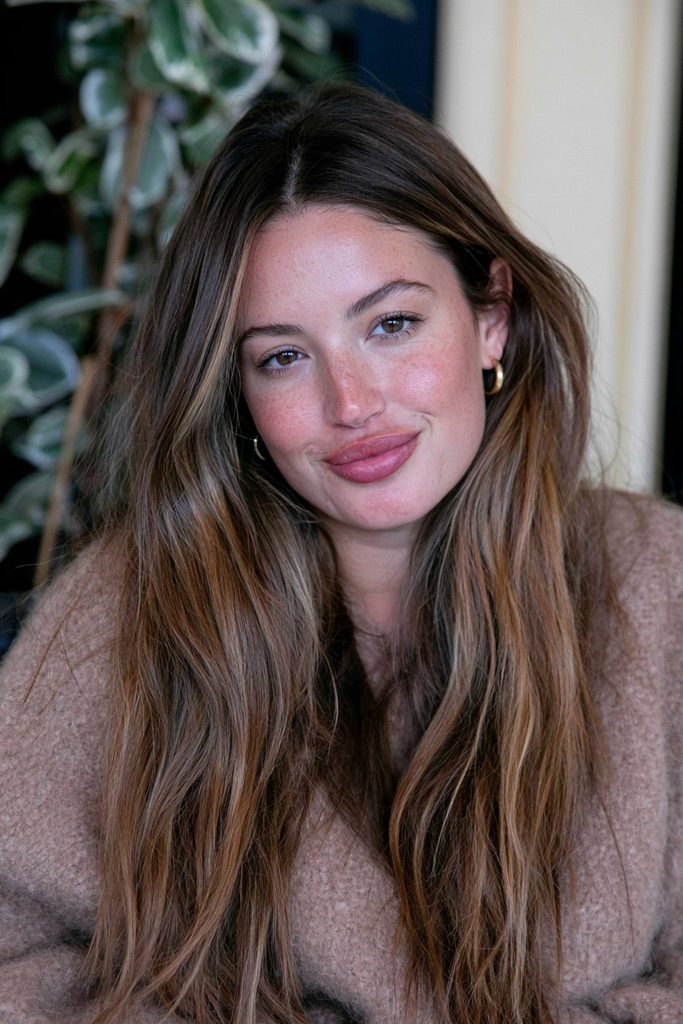 Cinnamon chai highlight hair
