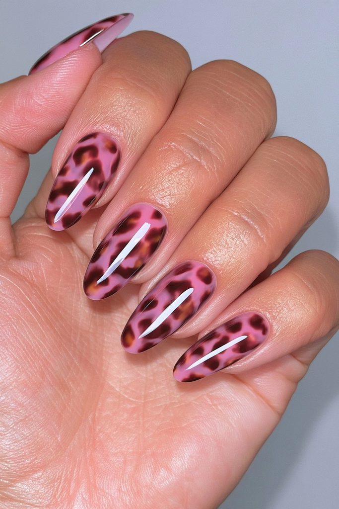 Classic amber espresso tortoiseshell nails