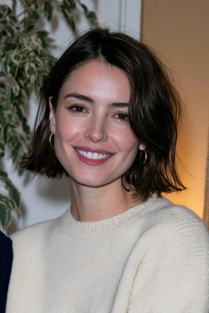 Classic chin-length pixie bob haircut