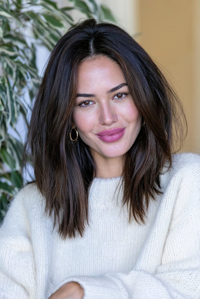 25 Espresso Hair Color Ideas: Rich, Warm & Effortlessly Chic 1 Classic espresso brunette hair