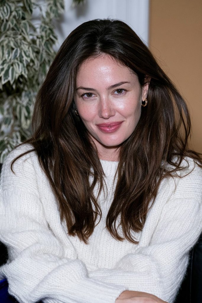 Classic maple brown hair color