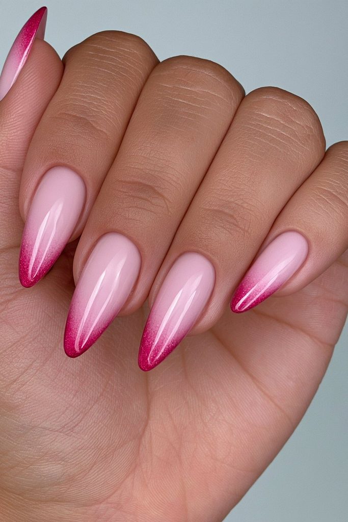 25 Cranberry Nail Ideas for a Rich, On-Trend Manicure 7 Blended cranberry babyboomer nail design