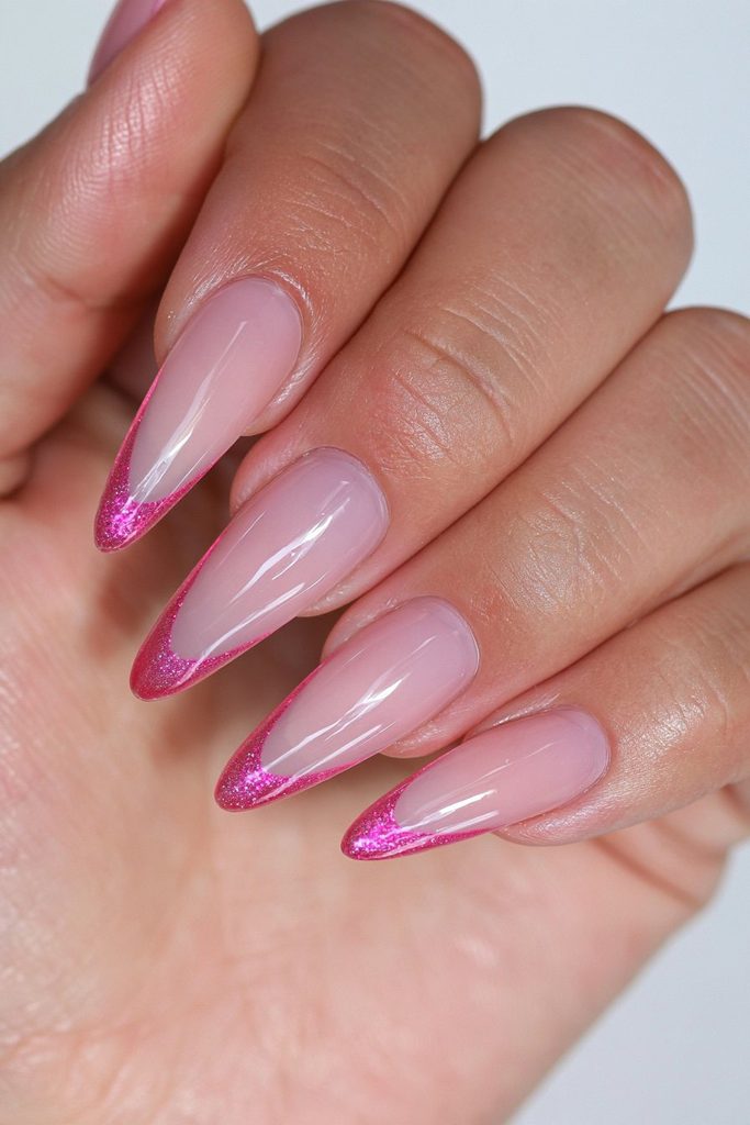 25 Cranberry Nail Ideas for a Rich, On-Trend Manicure 5 Glossy cranberry glass French tips