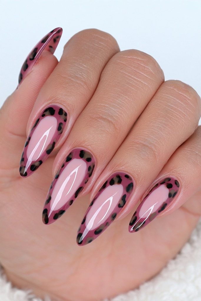 25 Cranberry Nail Ideas for a Rich, On-Trend Manicure 14 Bold cranberry leopard print nails