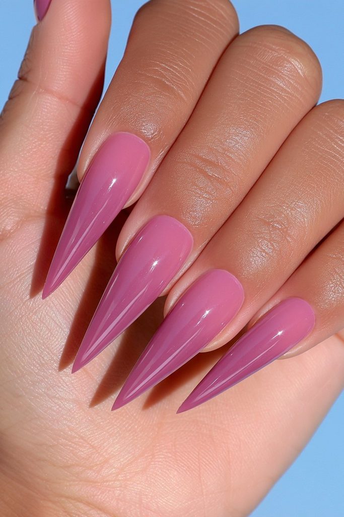 25 Cranberry Nail Ideas for a Rich, On-Trend Manicure 19 Dramatic cranberry stiletto nail design