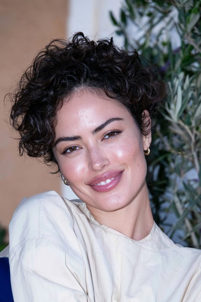 Curly pixie bob hairstyle
