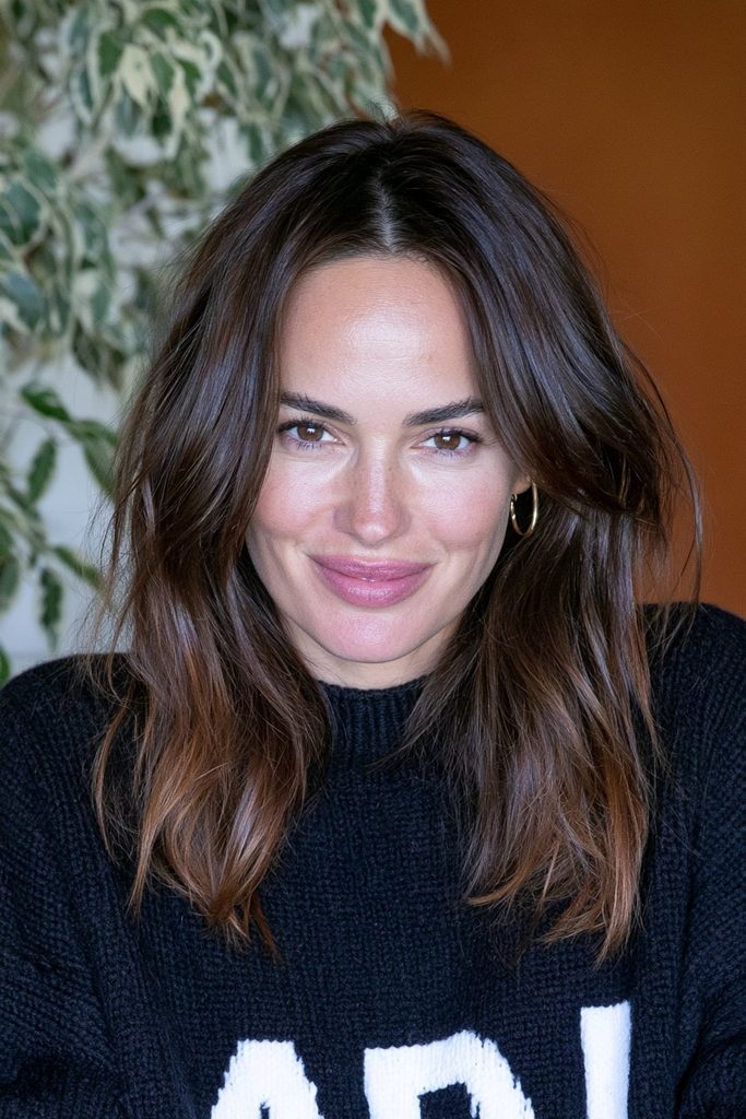 Deep maple brown hair color