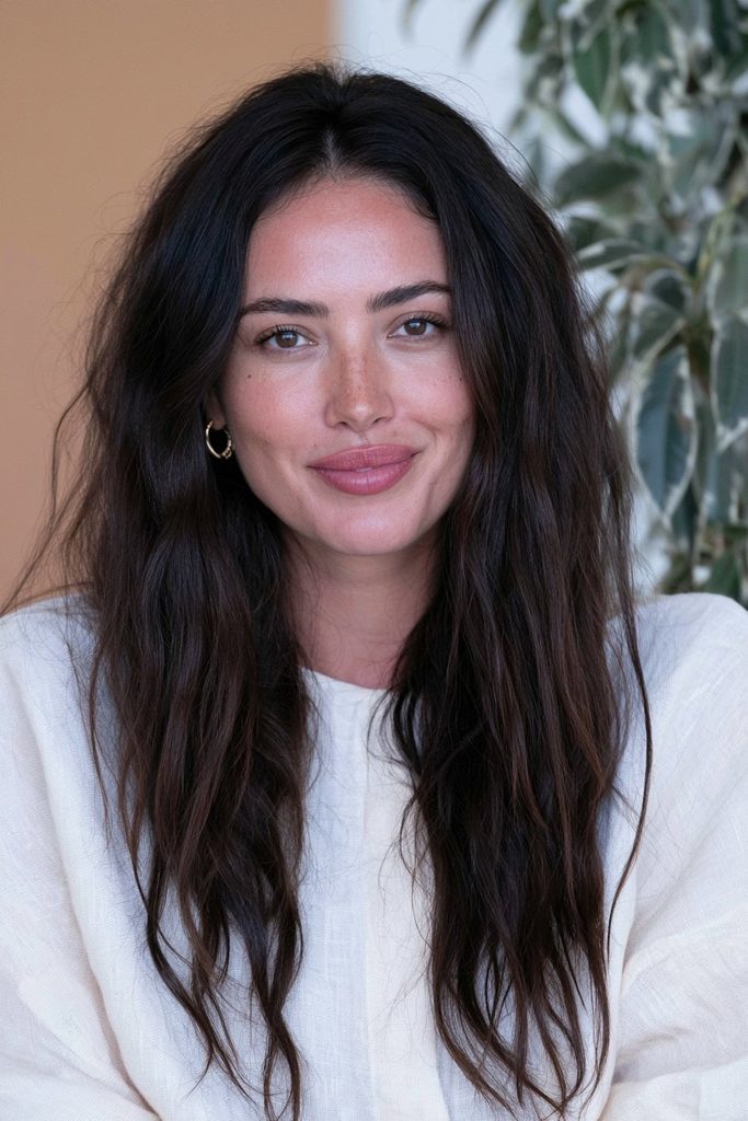 25 Espresso Hair Color Ideas: Rich, Warm & Effortlessly Chic 24 Espresso beach wave hair