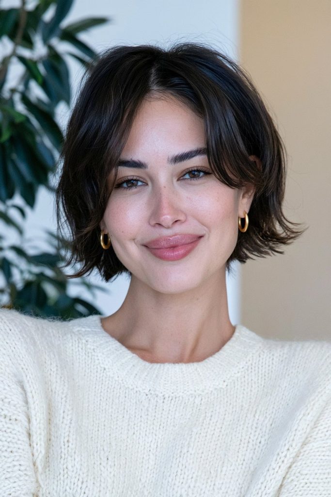 Feathered pixie bob haircut