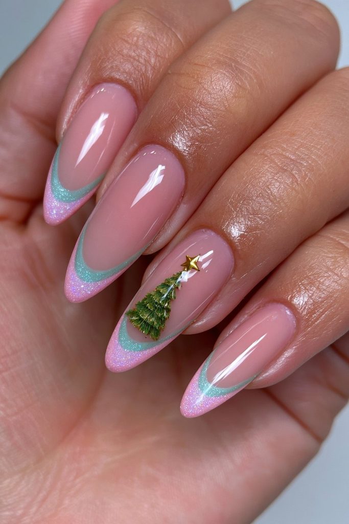 Forest green French tree accent