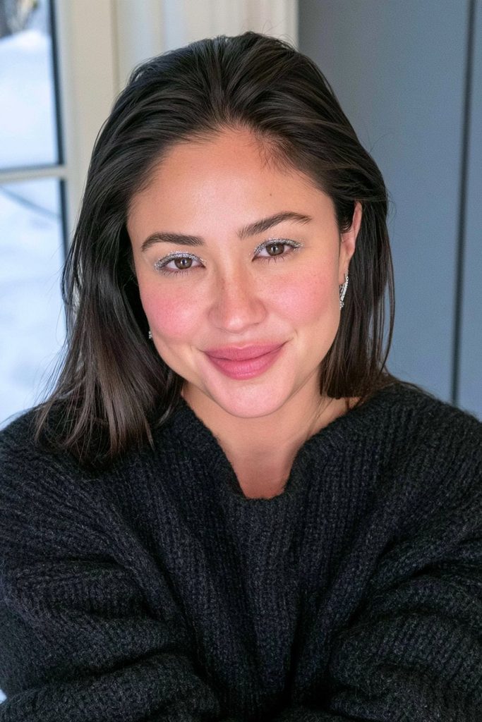 25 Cold Girl Makeup Ideas That'll Have You Ready for Winter 15 Frosty silver shimmer eyelids
