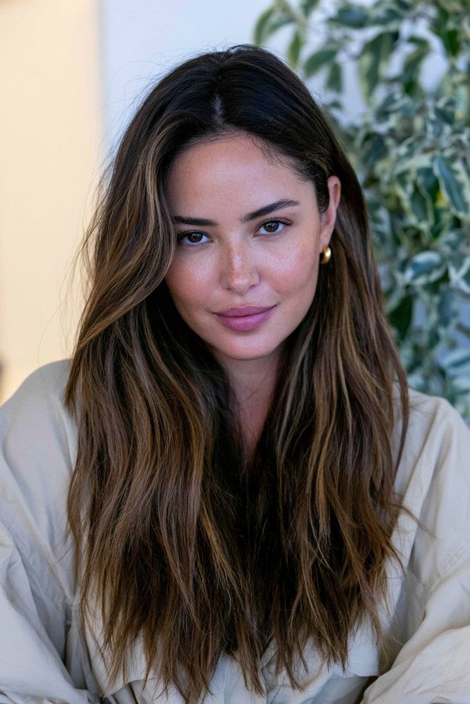 Maple brown balayage hair