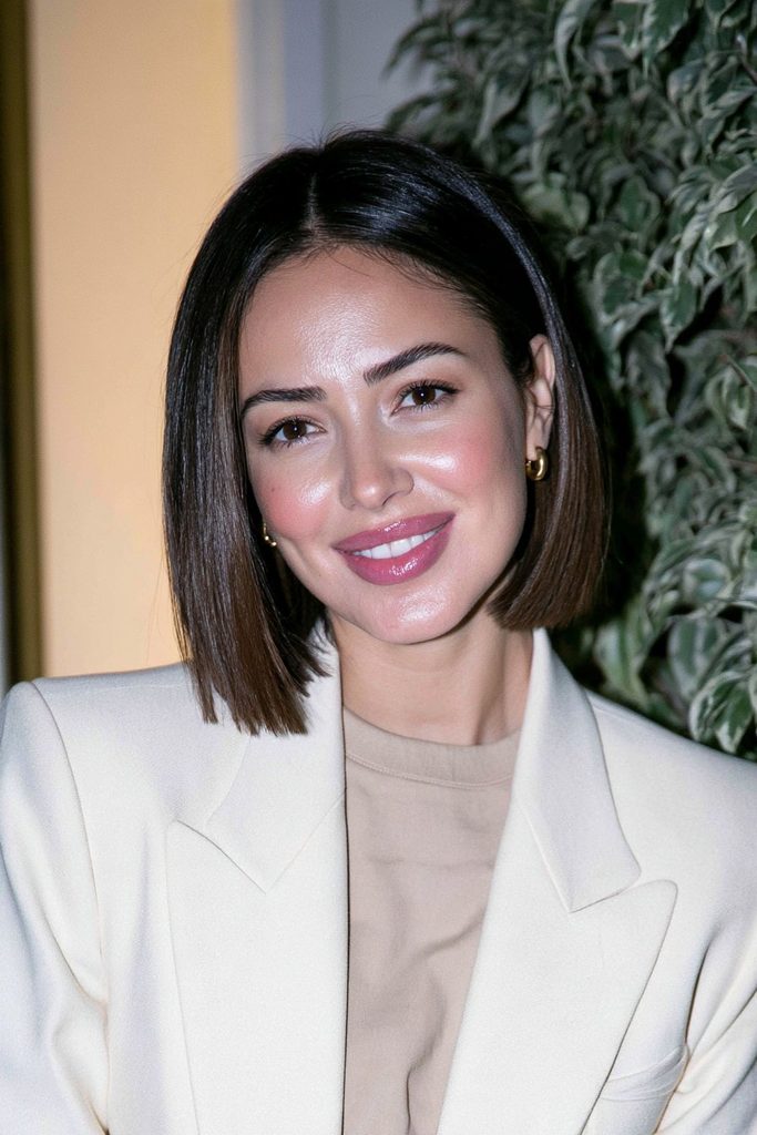 Maple brown bob haircut