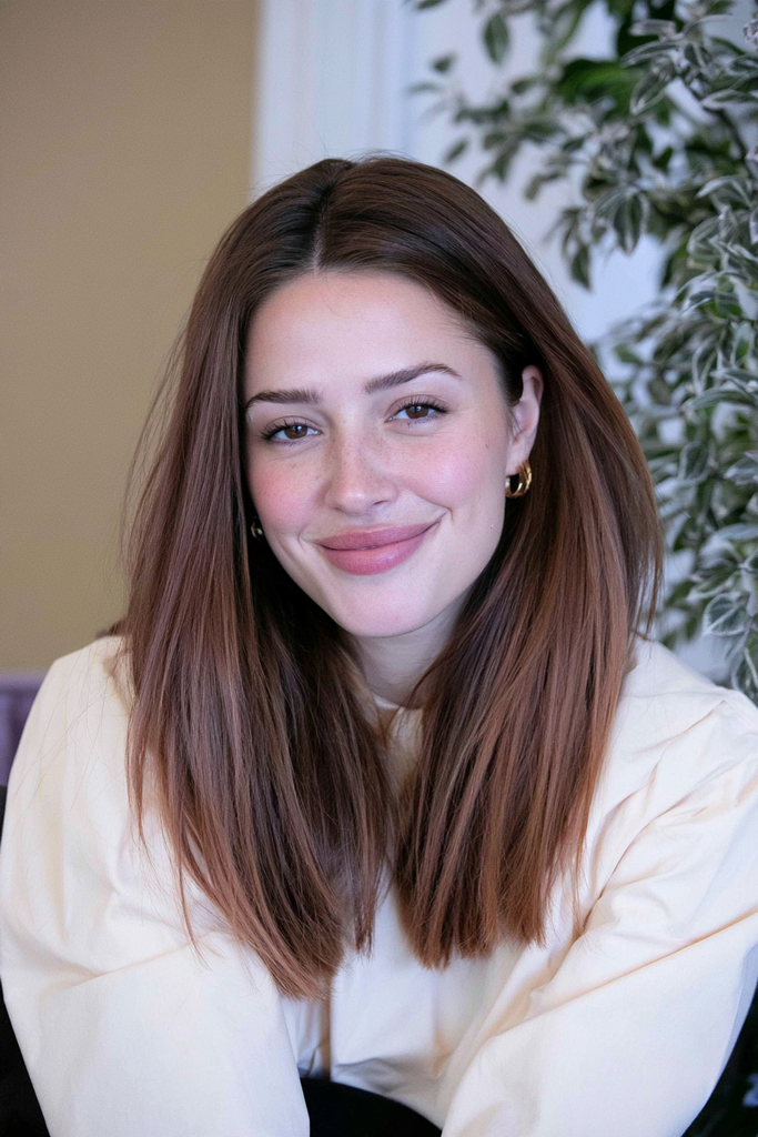 Maple brown ombré hair