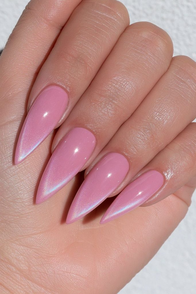 25 Cranberry Nail Ideas for a Rich, On-Trend Manicure 9 Soft milky cranberry nail finish