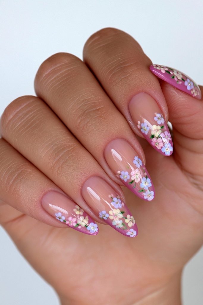 20 Soft, Glossy Sugar Plum Nails for Short Lengths 13 Sheer plum nails floral accents