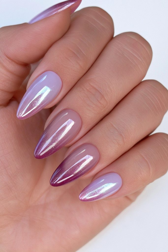 20 Soft, Glossy Sugar Plum Nails for Short Lengths 15 Mixed deep light plum nails