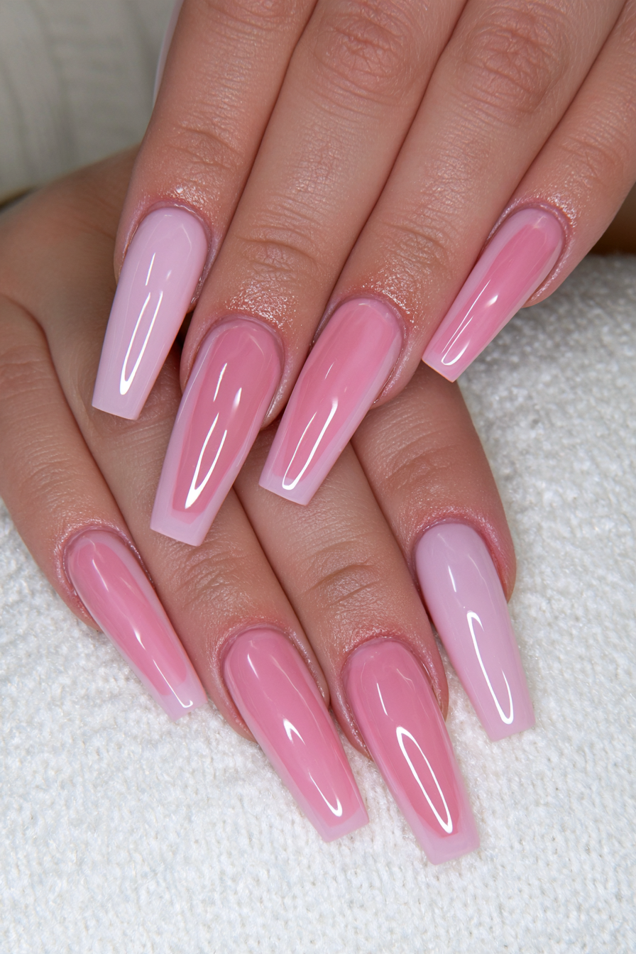 Monochrome coffin nails combining contrasting matte and glossy finishes