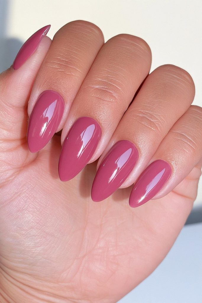 Oxblood almond spooky nails