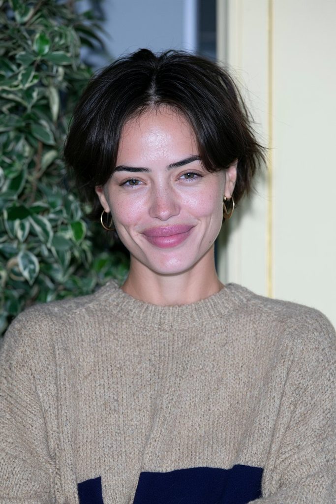 Curtain bangs pixie bob haircut