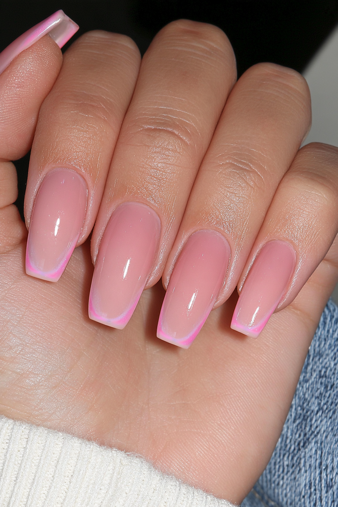Quiet luxury nude coffin nails with sophisticated minimalist finish