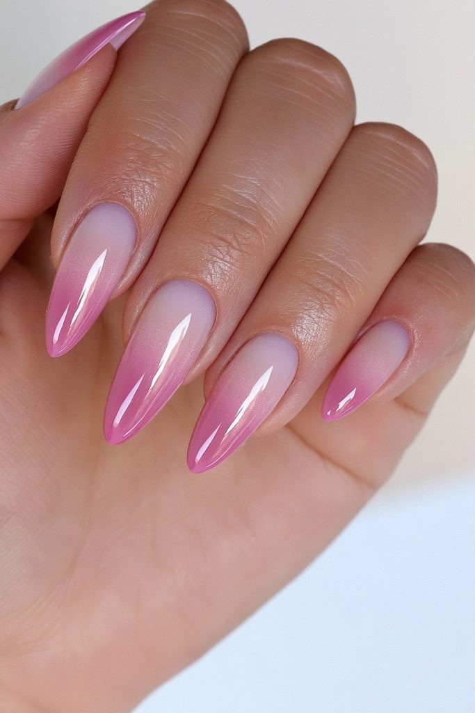 20 Soft, Glossy Sugar Plum Nails for Short Lengths 12 Soft plum ombré gradient nails