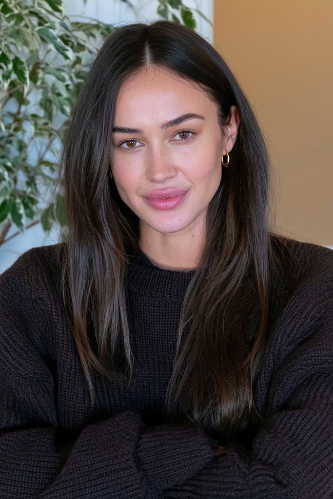 Suede chai brunette hair color