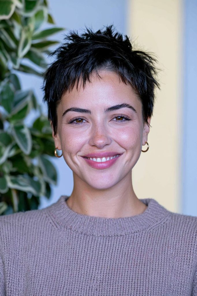Textured crop pixie bob