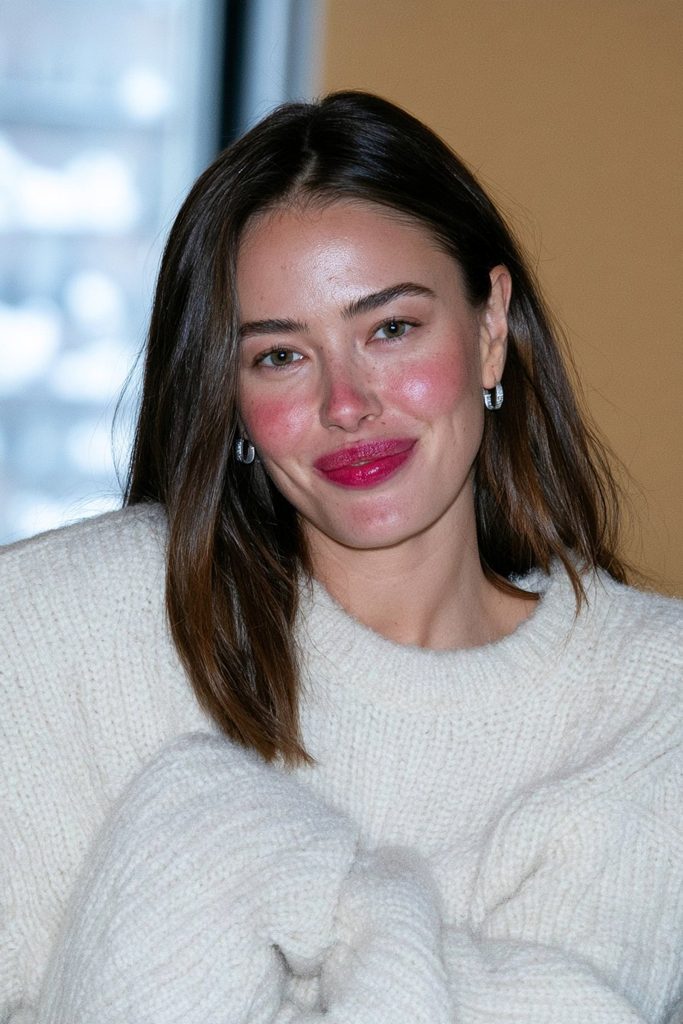 25 Cold Girl Makeup Ideas That'll Have You Ready for Winter 1 Classic flushed cheeks and nose