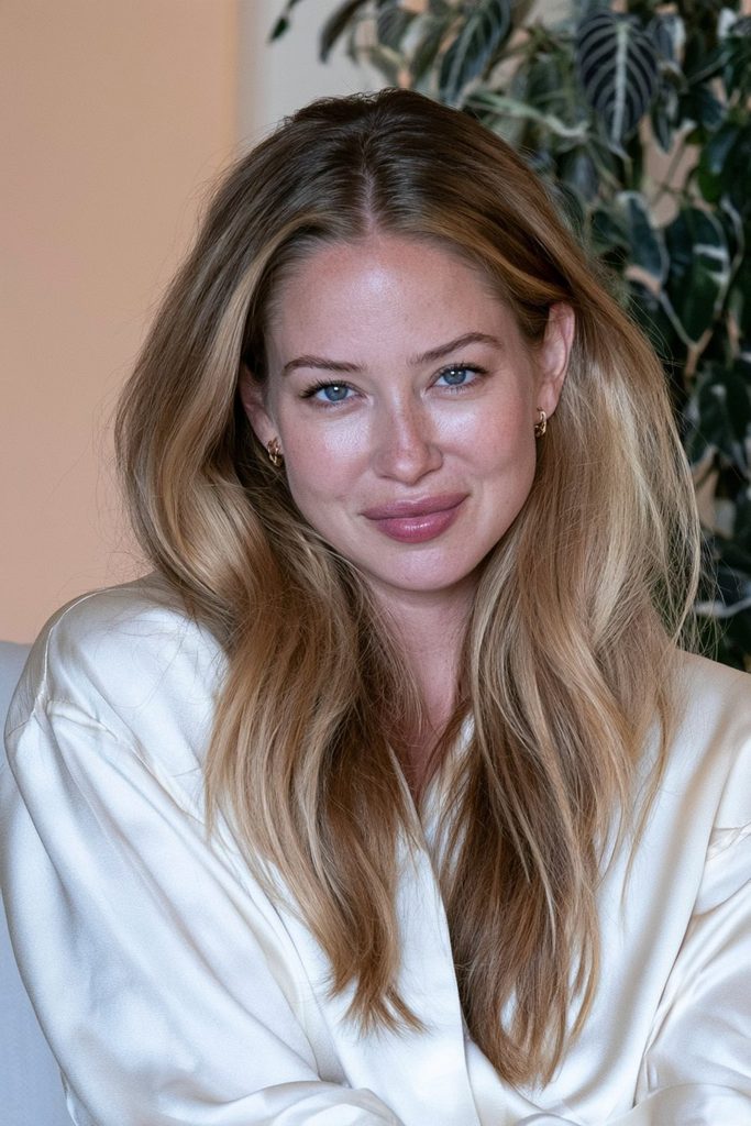 Golden toffee blonde hair
