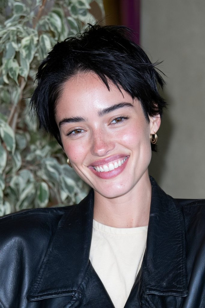 Undercut pixie bob haircut