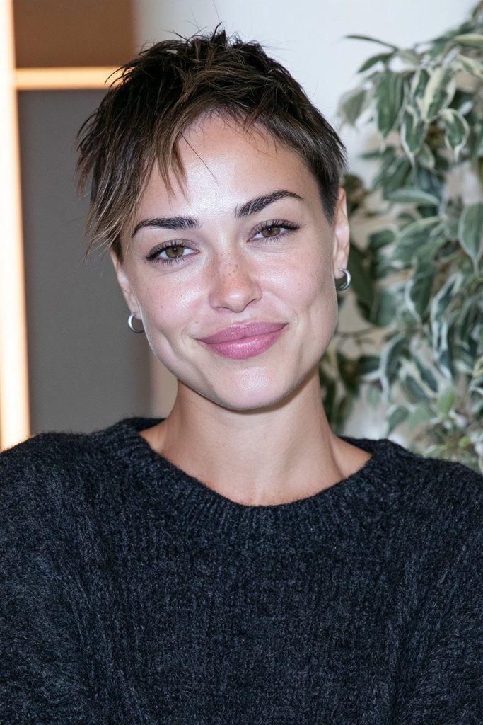 Undercut pixie bob haircut