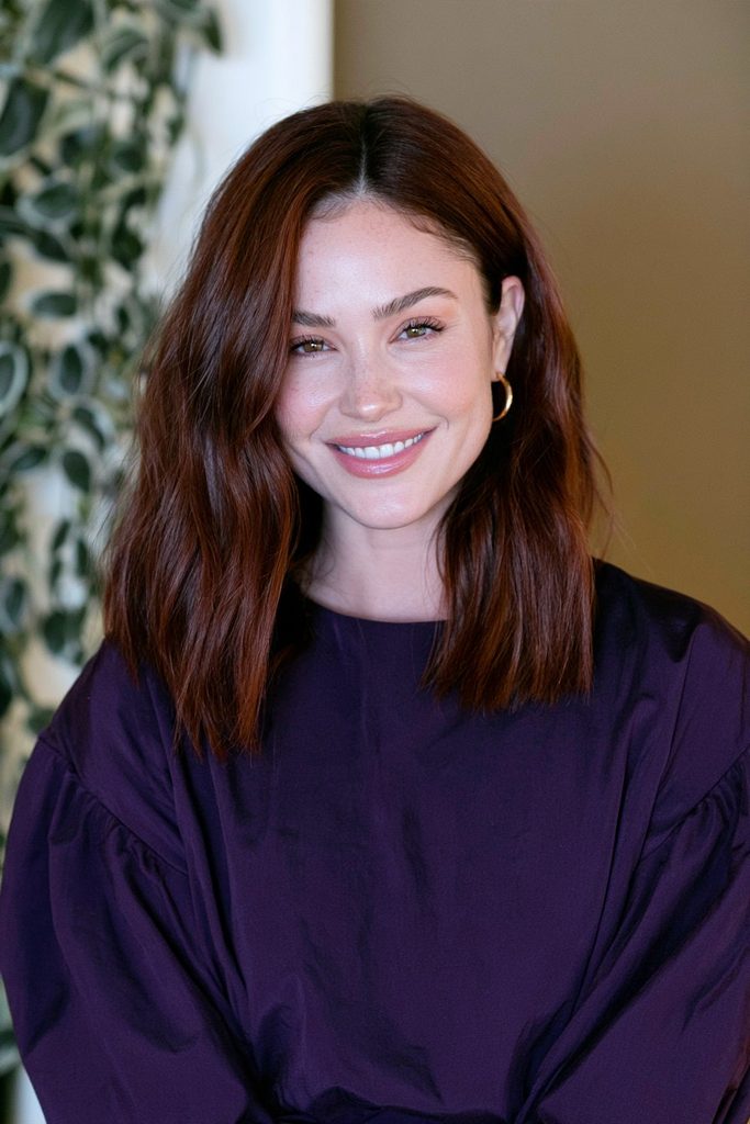 Cherry chestnut brown hair color