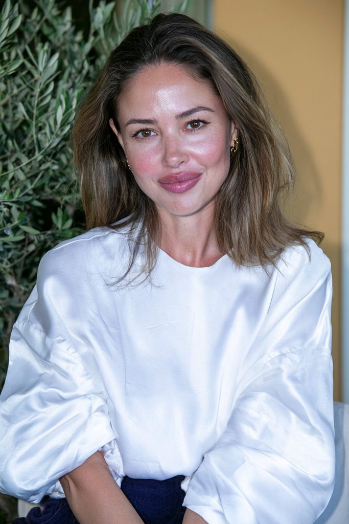 Chestnut bronde blended hair color