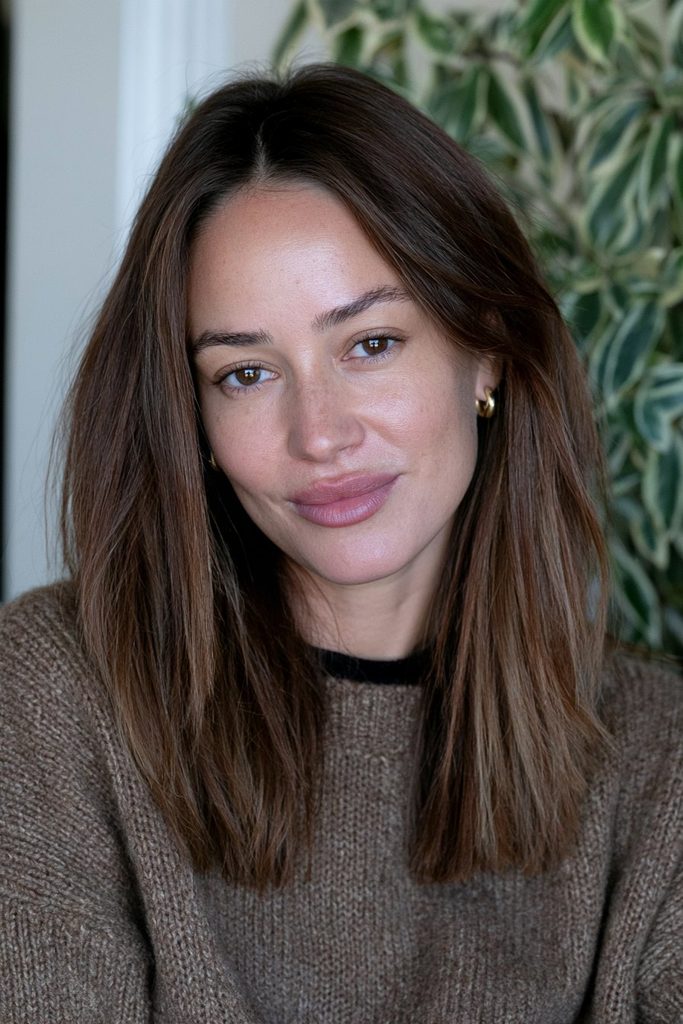 Cinnamon chestnut brown hair color