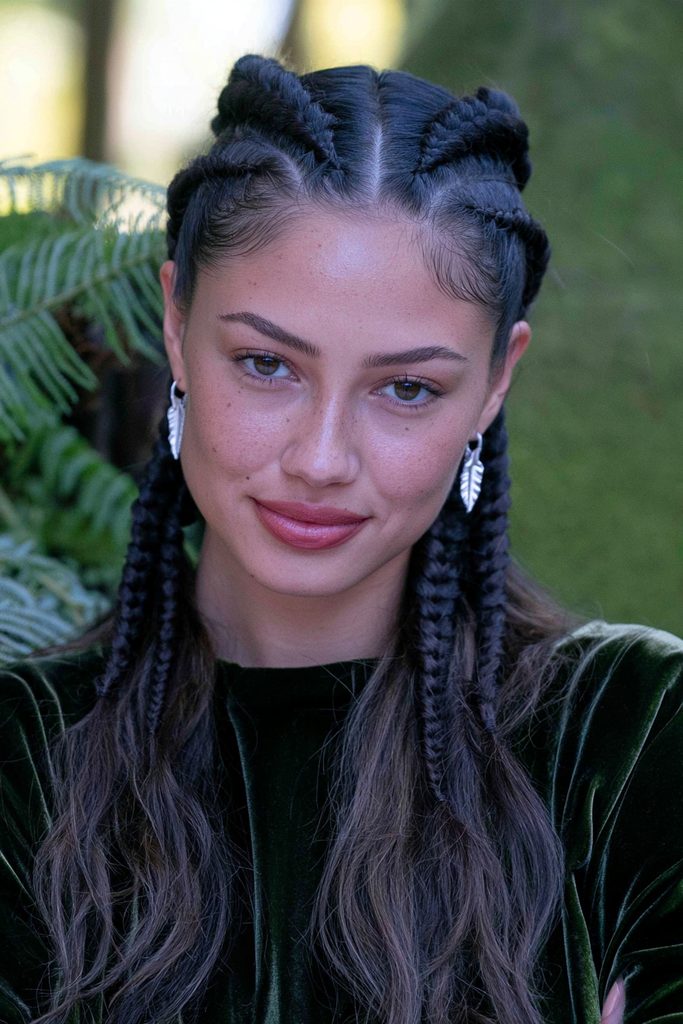 Double Dutch half-up elf hairstyle
